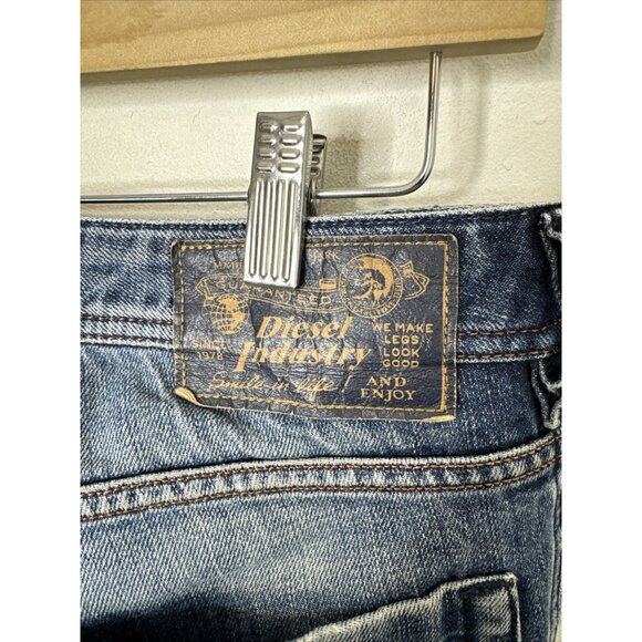 Diesel Zathan Men 32X28 Bootcut Denim Jeans Blue 100% Cotton - Picture 6 of 10